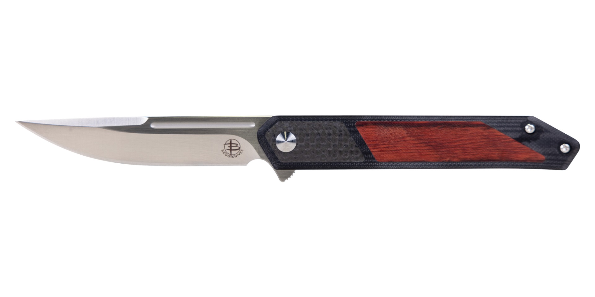 Begg Knives Kwaiken Folding Drop Point Knife, Rose Wood - BG017 - Begg Knives