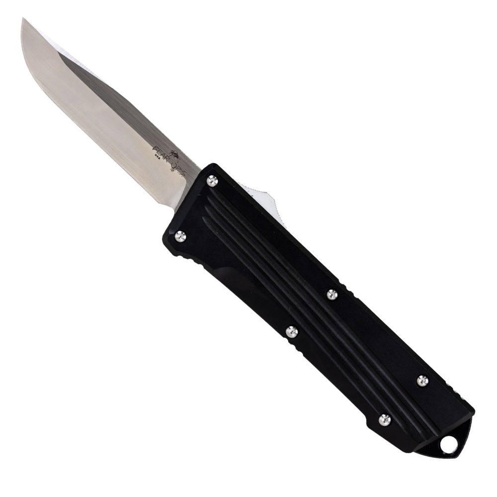 Bear & Son Double Clutch IV OTF Knife, Black - OTF-400-ALBK-S