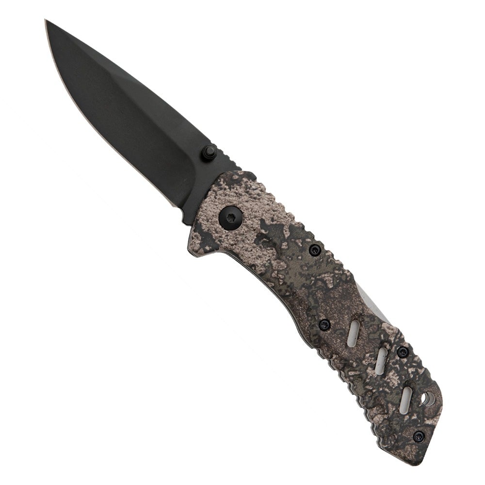 Bear & Son Edge Folding Drop Point Knife, TrueTimber Strata - 71834