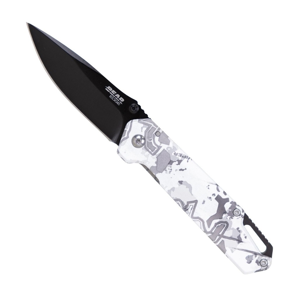 Bear & Son Edge Brisk 1.0 Folding Spear Point Knife w/ Fire Starter, TrueTimber Viper - 71835