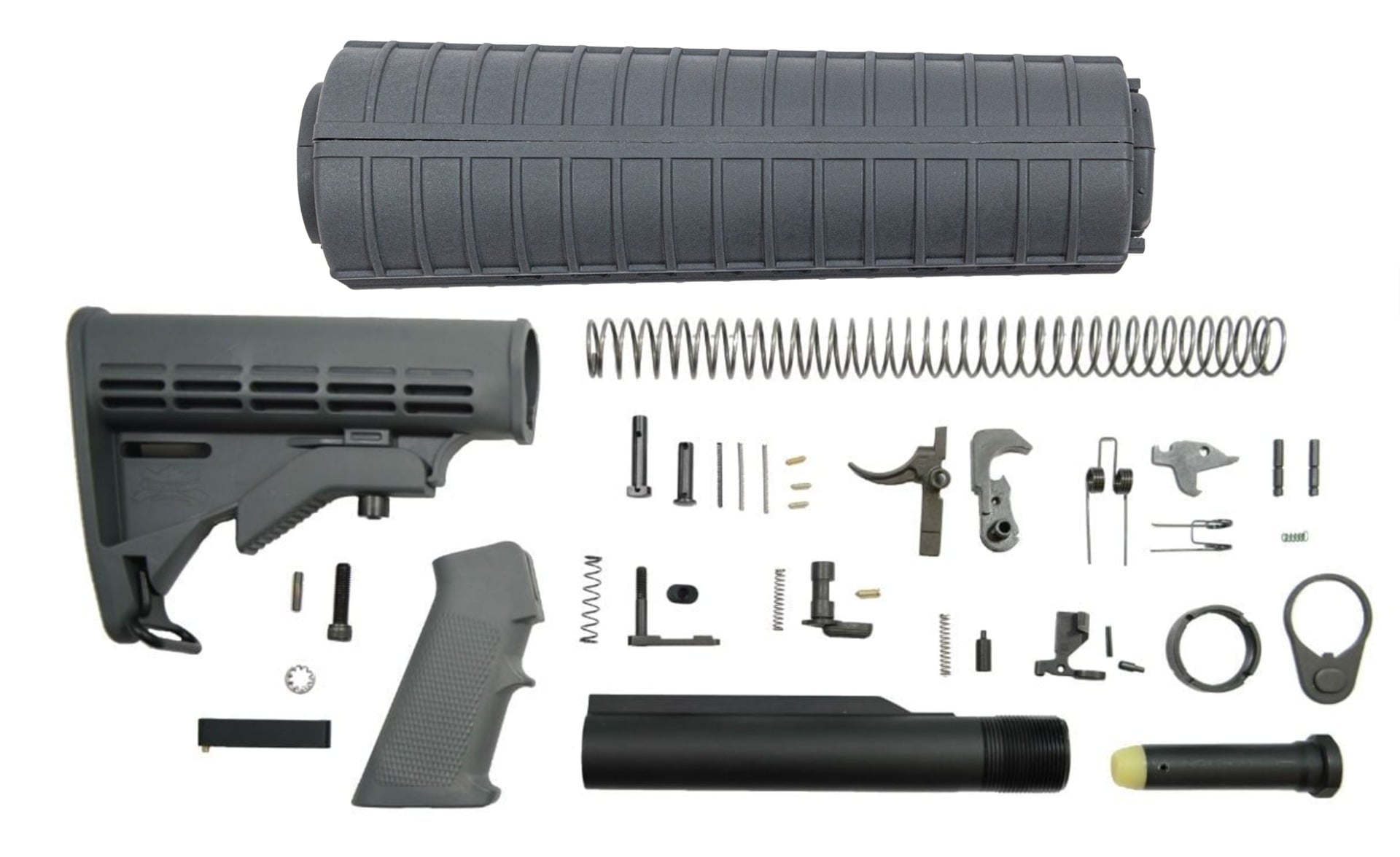 PSA Classic Lower Build Kit with Mid-Length Handguard, Gray - Palmetto State Armory
