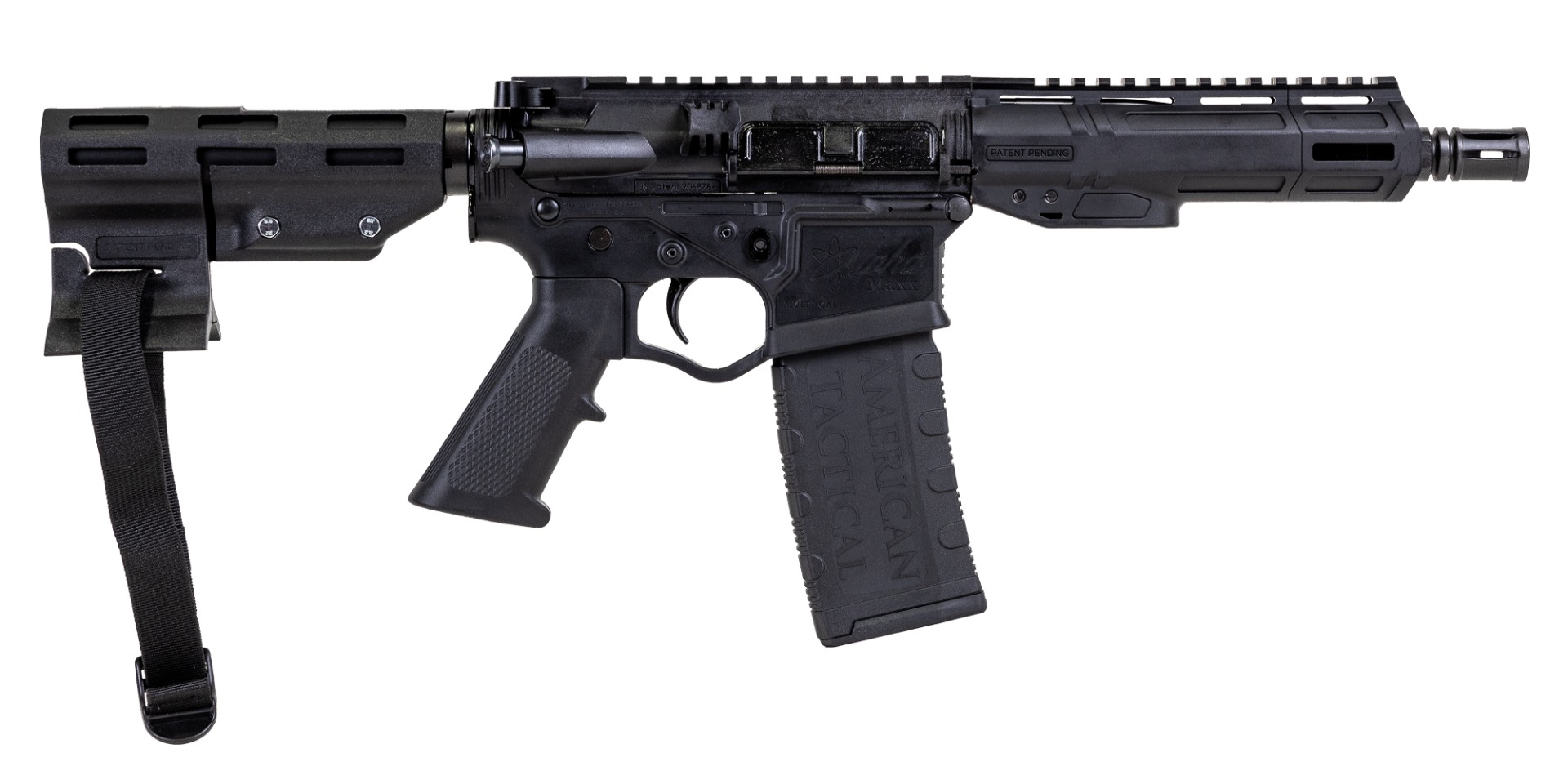 ATI Alpha Maxx HGA 5.56x45mm 7.5" 30rd AR Pistol, Black - Ati
