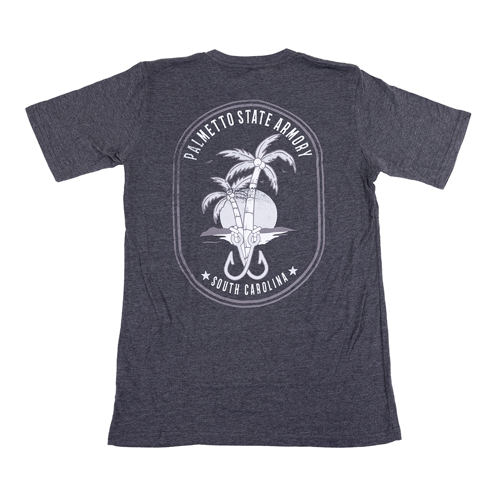 Palmetto State Armory PSA South Carolina Durasoft SS Tee, Charcoal Heather - Large