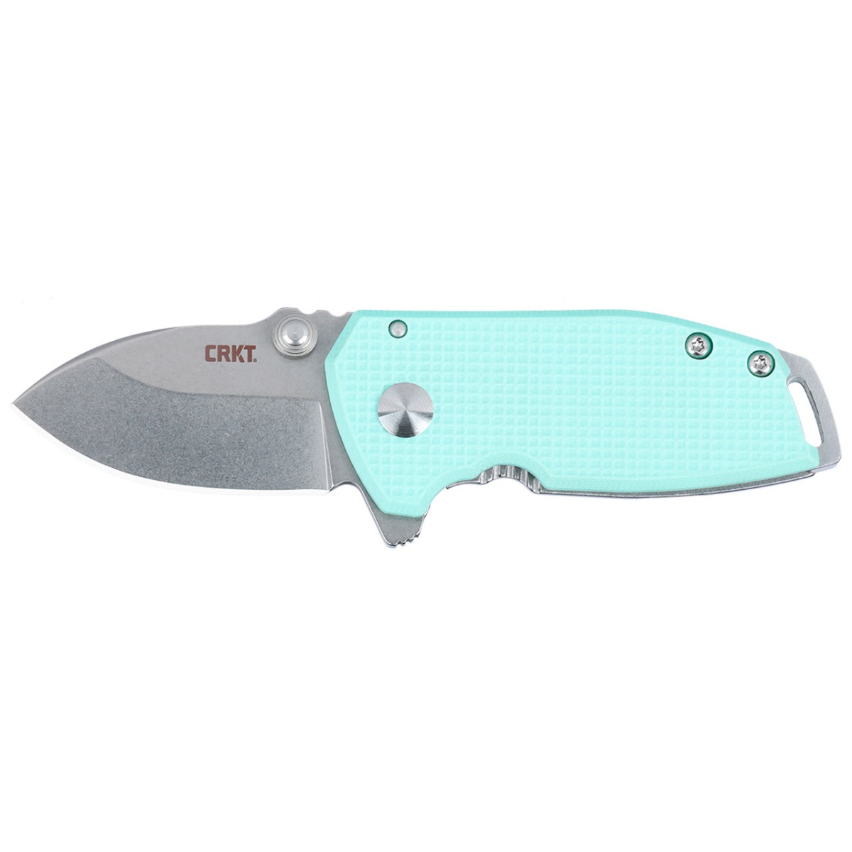 CRKT Squid Compact Frame Lock Folding Knife Drop Point, Aqua - Crkt