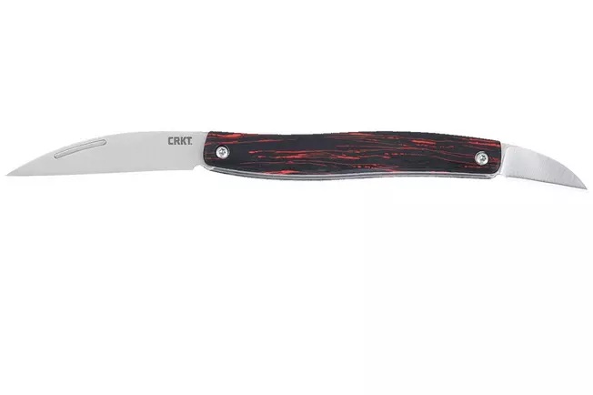 CRKT Forebear Slip Joint Folding Knife Wharncliffe, Black/Red - Crkt