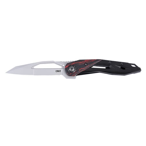 CRKT Nucleus Frame Lock Folding Knife Reverse Tanto, Black/Red - Crkt