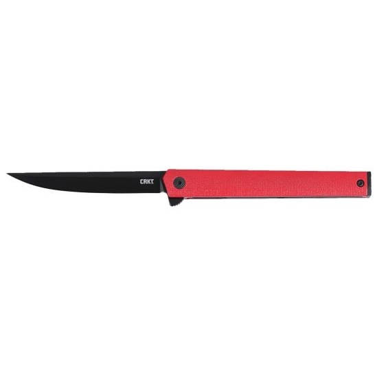 CRKT CEO Flipper Folding Knife Drop Point, Red - Crkt