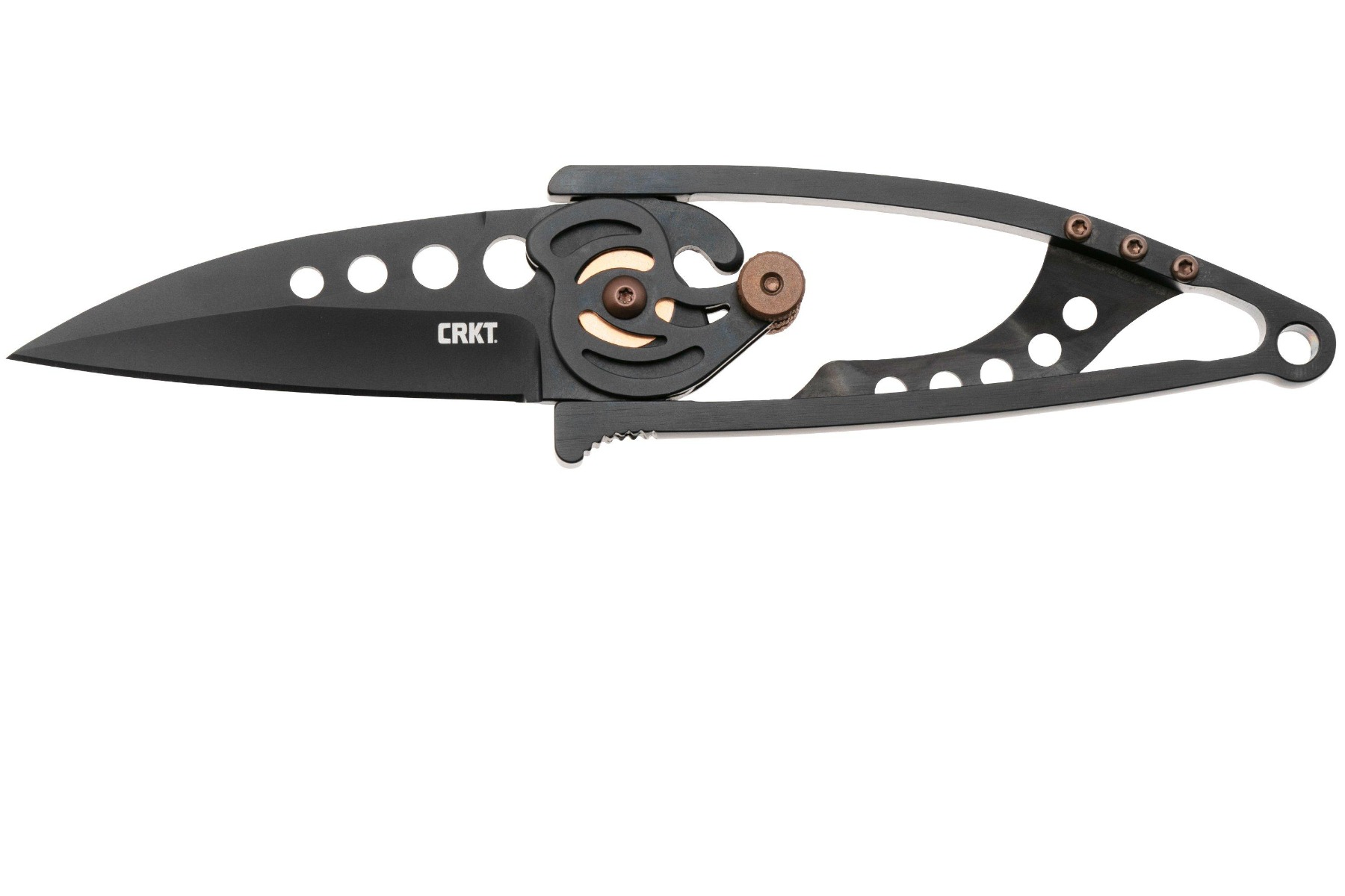 CRKT Snap Lock Folder Folding Knife Drop Point, Black - Crkt
