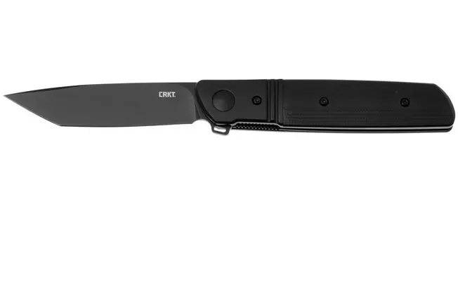CRKT Bamboozled Assisted Folding Knife Tanto, Black - Crkt