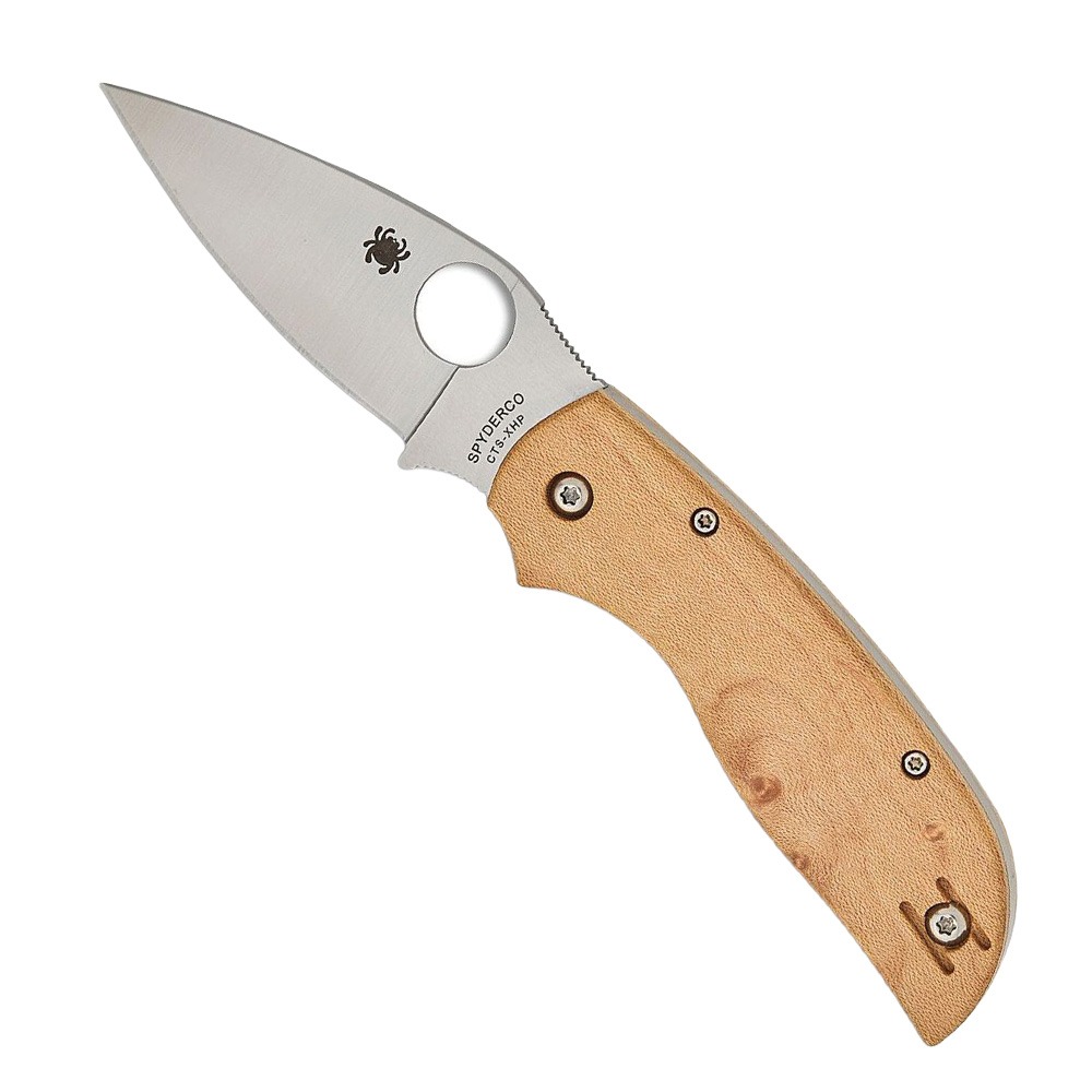 Spyderco Spyderco Chaparral Slipit Slipjoint Drop Point Knife, Birdseye Maple - C152NLWDP