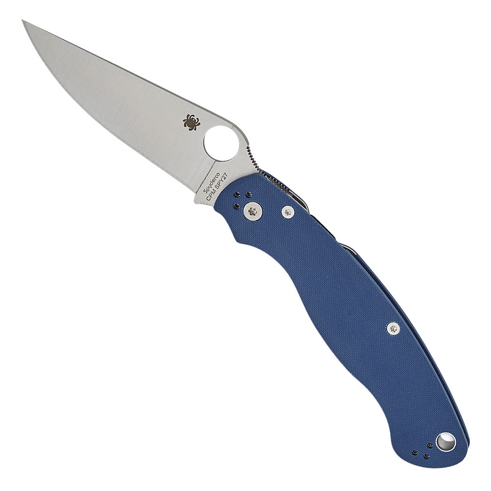 Spyderco Spyderco Military 2 Folding Clip Point Knife, Cobalt Blue - C36GPCBL2