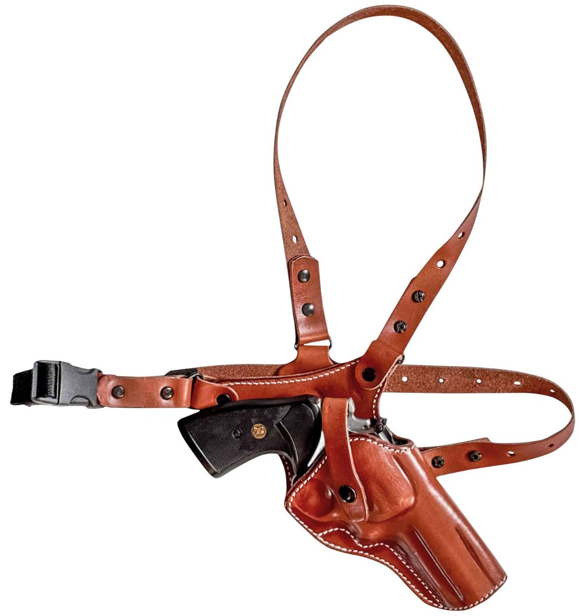 1791 Gunleather Pathfinder Smith & Wesson K/L Frame Shoulder Holster Right Leather, Classic Brown - 1791 Gunleather