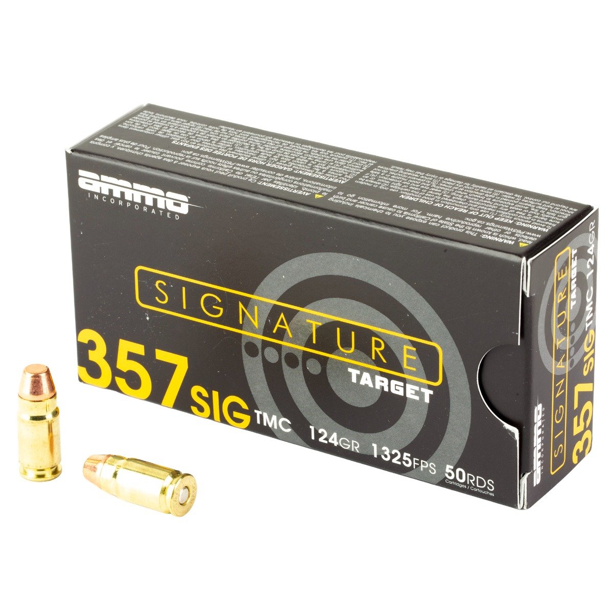 Ammo Inc Signature Target .357 Sig 124 gr TMC Ammo, 50rds - Ammo Inc