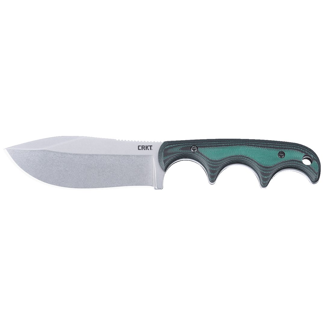 CRKT Minimalist Nessmuk Fixed Blade Clip Point Knife, Green/Black - 2376C - Crkt