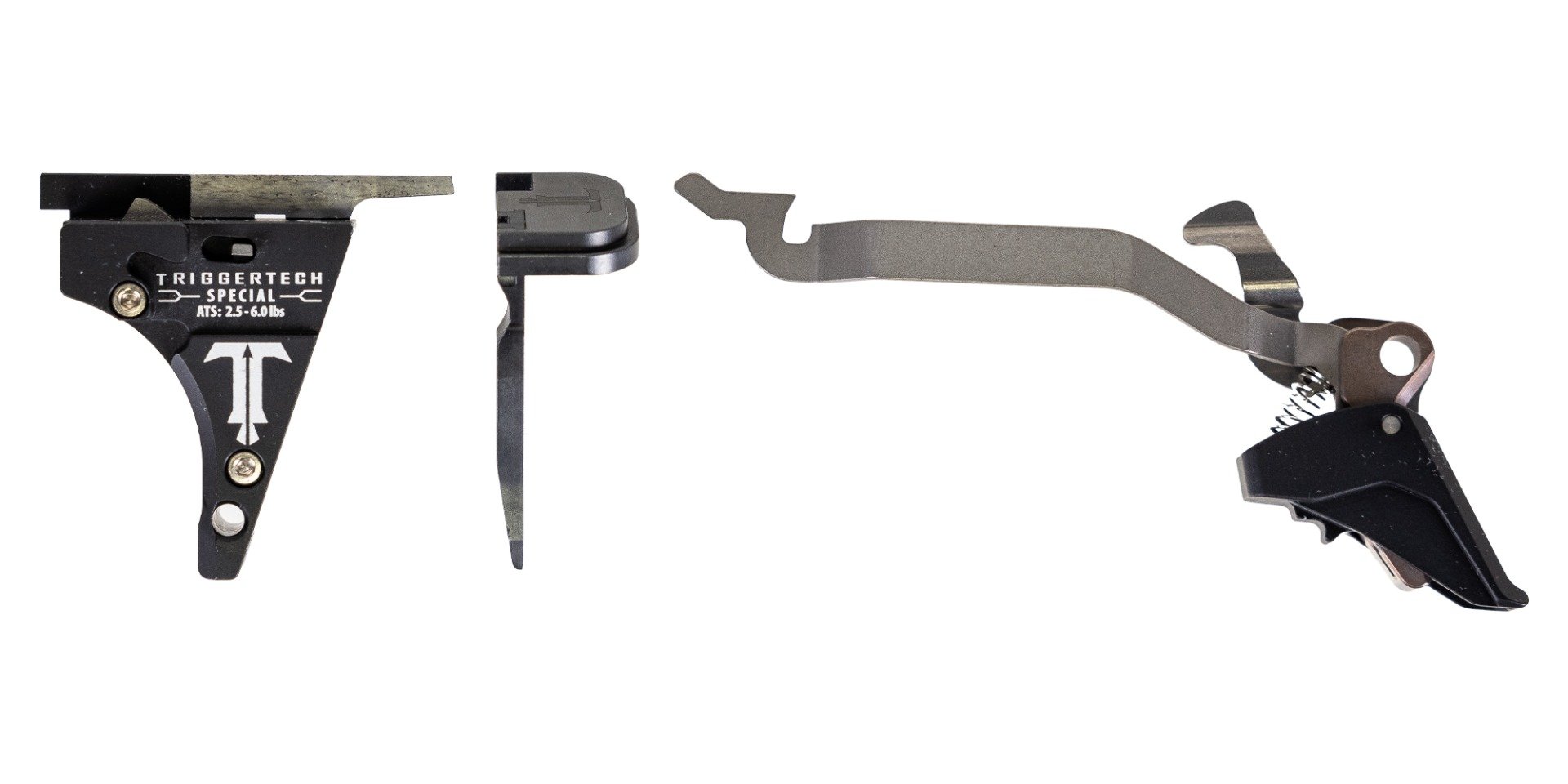 Trigger Tech - Glock Standard Frame (9x19/.40S&W) Gen 1-5, 2.5-6.0Lbs Adjustable, Straight Flat - G9B0-SBS-26-CIBF - Trigger Tech