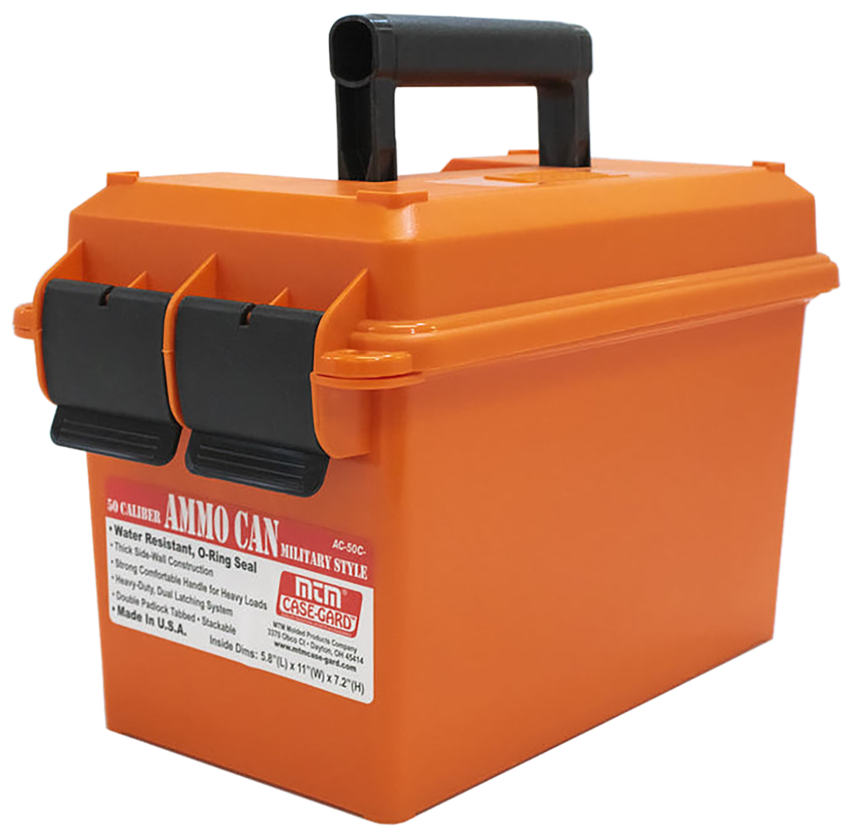 MTM Case Gard .50 Cal Ammo Can, Orange