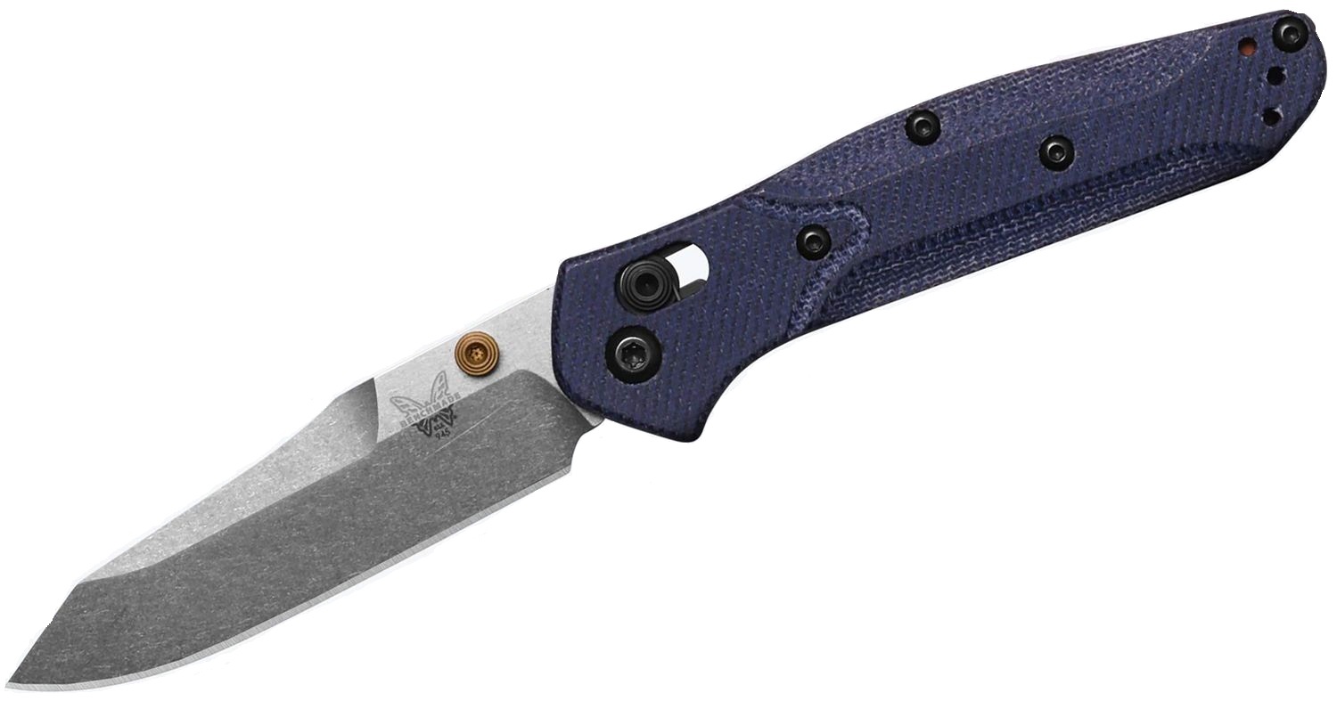 Benchmade Osborne Reverse Tanto Folding Knife, Denim Micarta - 940-04 - Benchmade