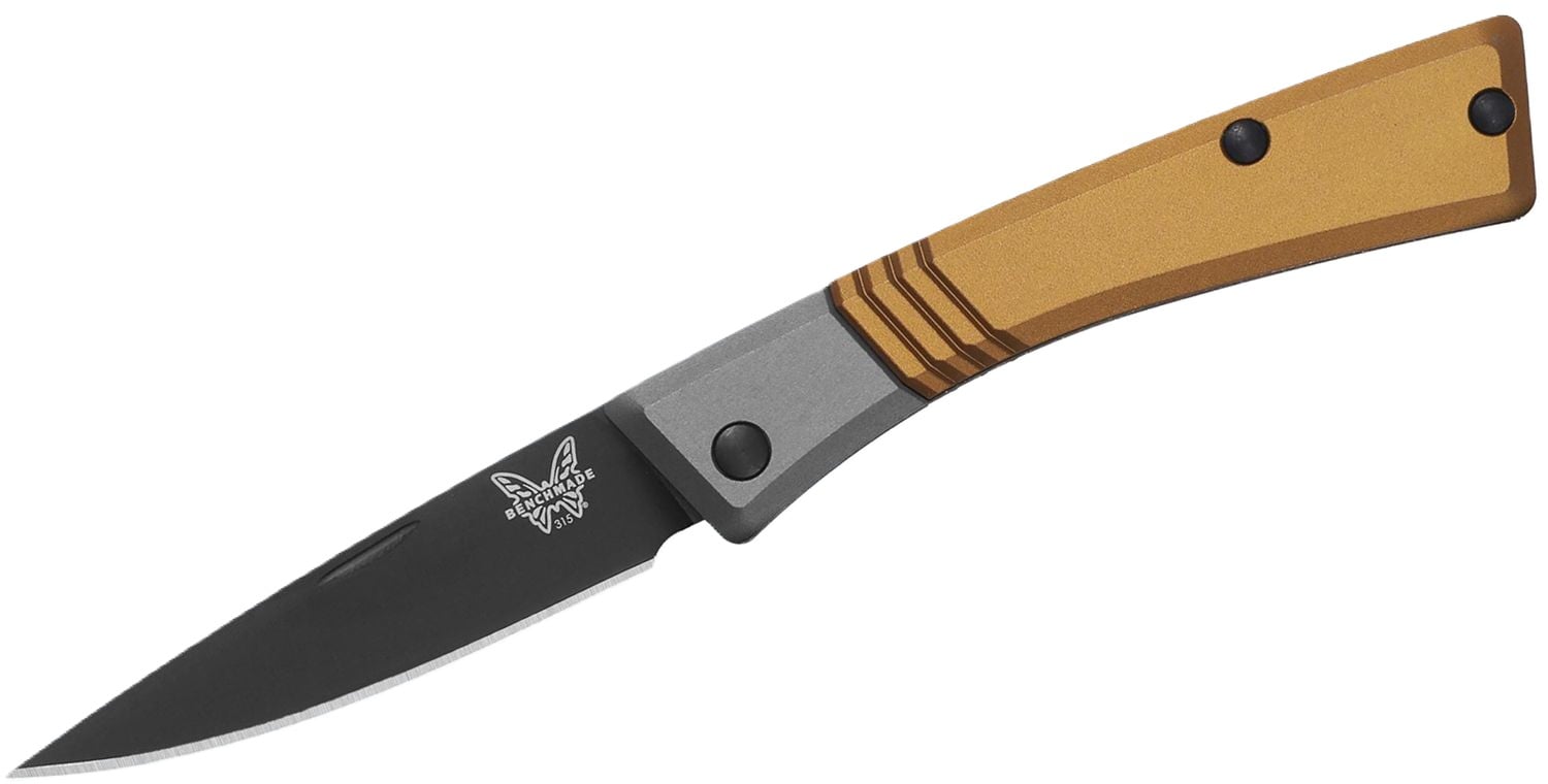 Benchmade Successor Drop Point Slip Joint Knife, Burnt Brass - 315BK-01 - Benchmade