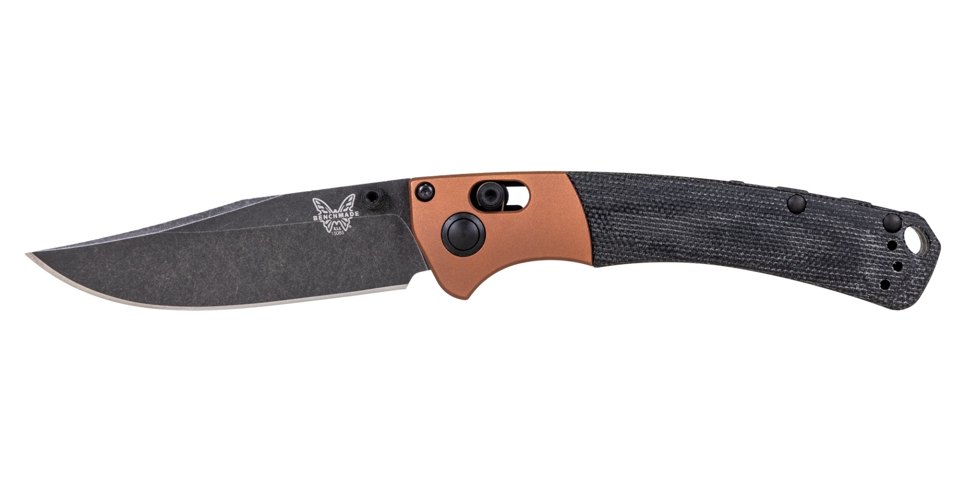 Benchmade Mini Crooked River Clip Point Folding Knife, Burnt Copper - 15085BK-04 - Benchmade