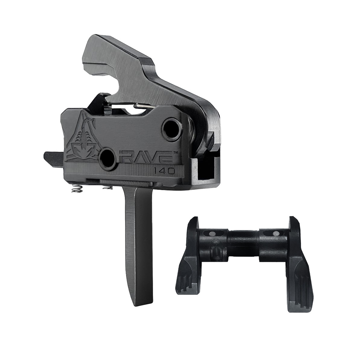 Rise Armament RAVE 140 3.5 lb Flat Super Sporting Trigger Single-Stage Drop-In, Black - Rise Armament
