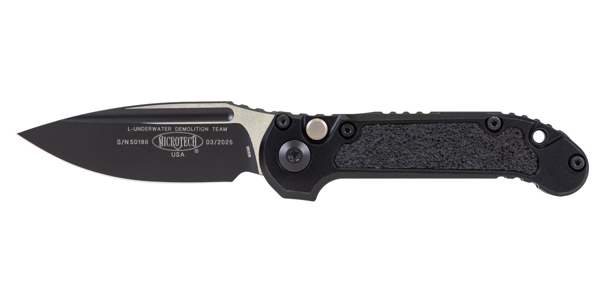 MICROTECH LUDT BLACK BLADE STD BLACK HANDLE - 1135-1T - Microtech Knives
