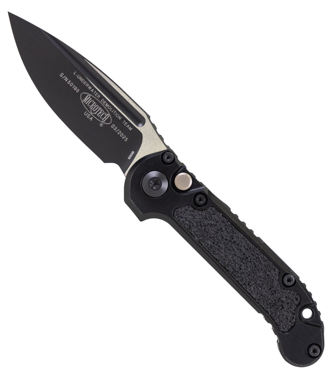 Microtech L.U.D.T. S/E Gen III Folding Drop Point Knife, Black - 1135-1T
