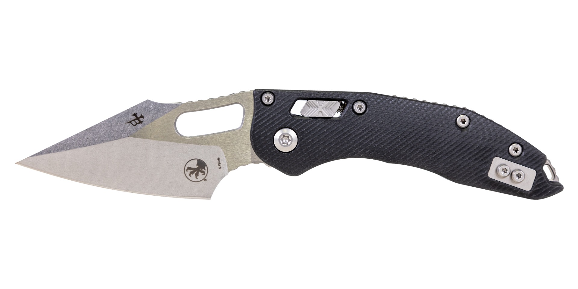 MICROTECH STITCH S/E RAM - LOK FLUTED G-10 BLACK STD - 169RL-10FLGTBK - Microtech Knives