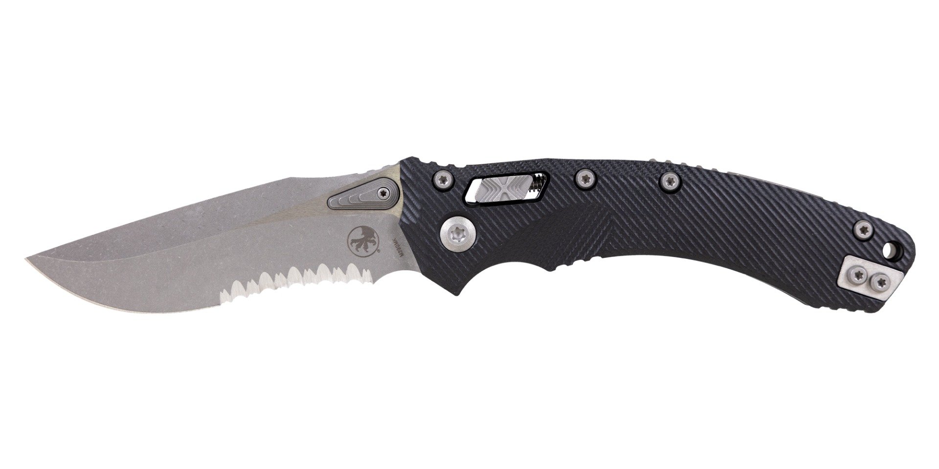 MICROTECH AMPHIBIAN RAM-LOK APOC PART SERR FLUTED BLACK G10 - 137RL-11APFLGTBK