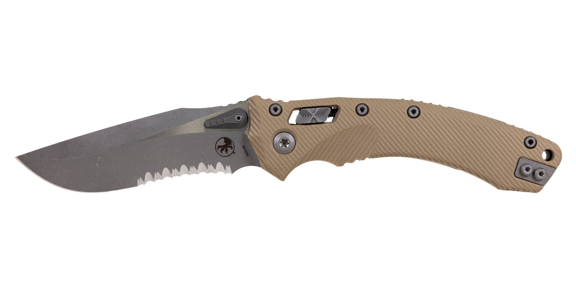 MICROTECH AMPHIBIAN RAM-LOK APOC PART SERR FLUTED TANG10 - 137RL-11APFLGTTA - Microtech Knives