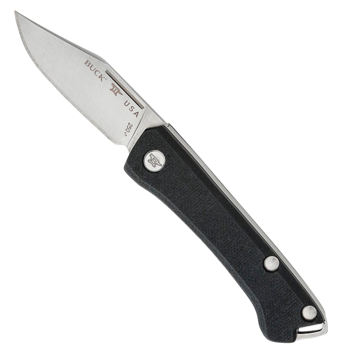 Buck Saunter Clip Point Slipjoint Knife, Black - 0250BKS1-B