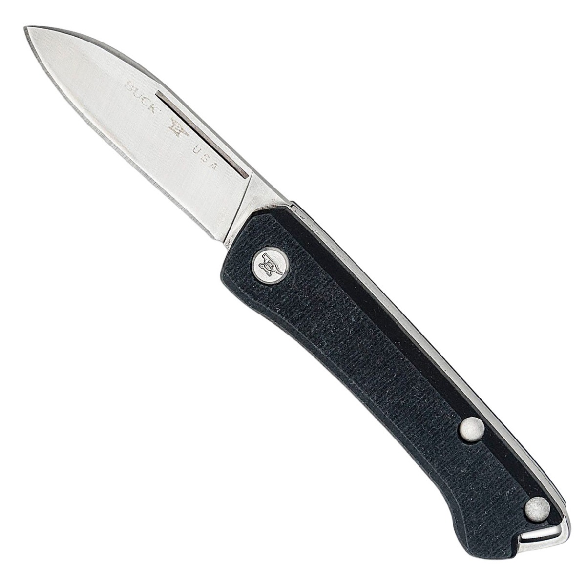 Buck Knives Buck Saunter Drop Point Slipjoint Knife, Black - 0250BKS-B