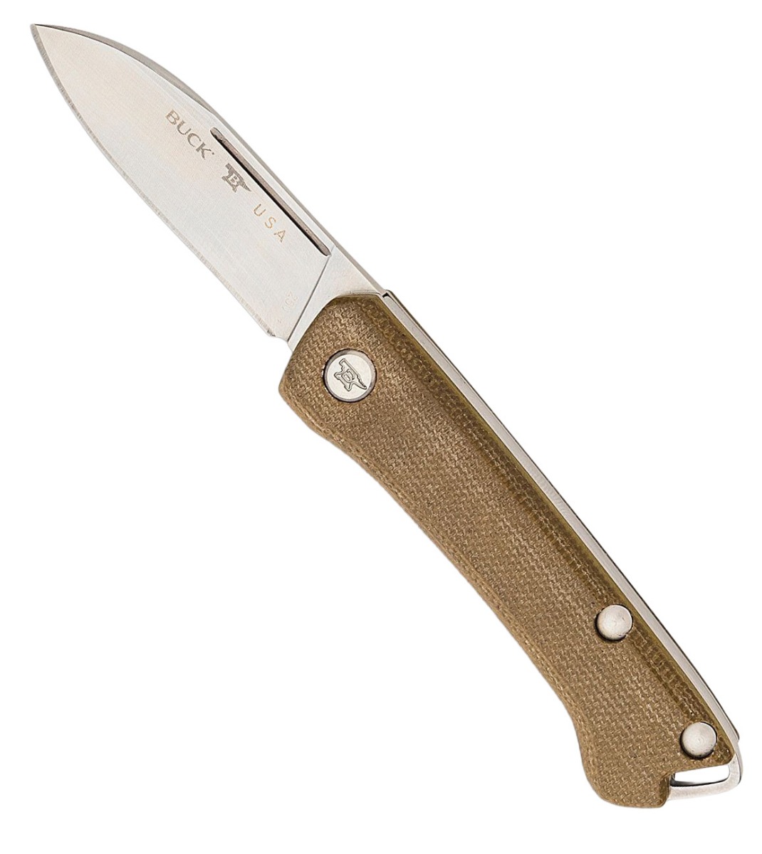 Buck Saunter Drop Point Slipjoint Knife, OD Green - 0250GRS-B