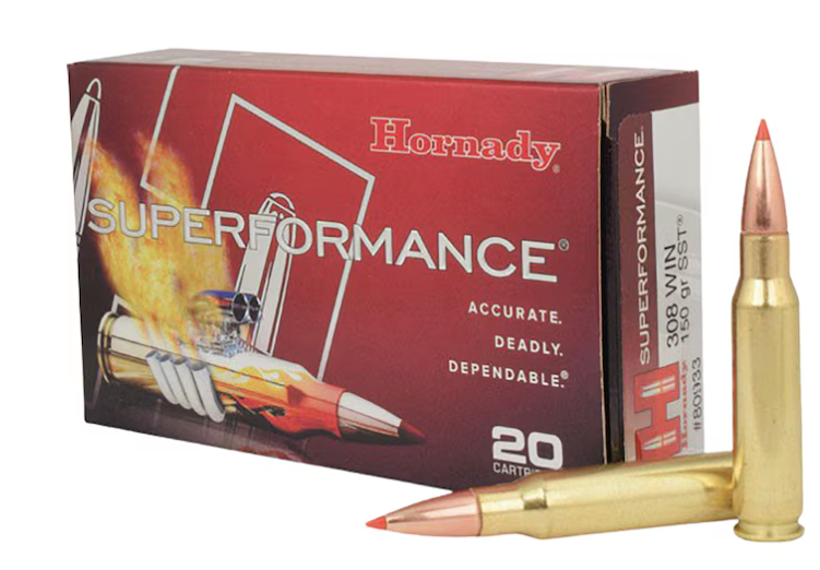 Hornady Superformance .308Win 150gr Poly Tipped 100rd Ammo Can - 308AMMOCAN - Hornady