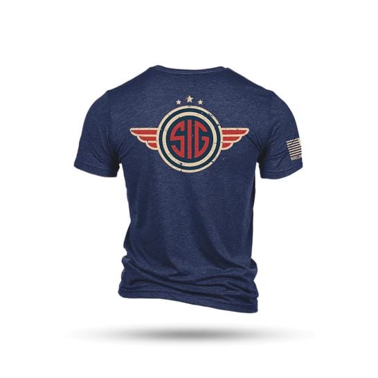 Nine Line Sig Sauer Wings T-shirt, Navy - X-Large