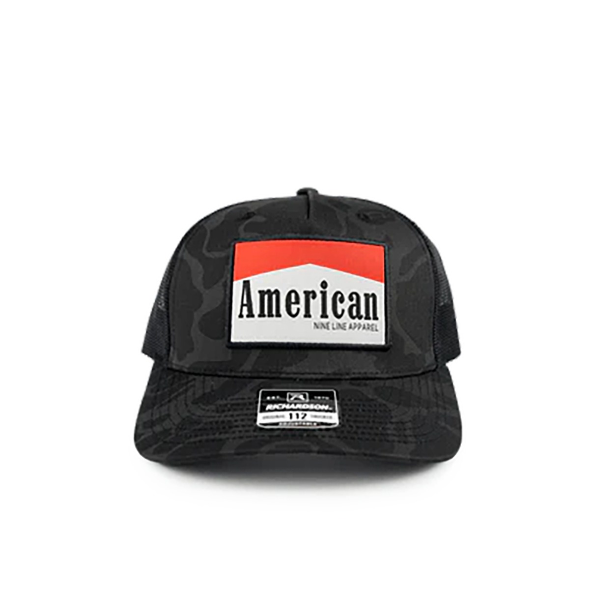 Nine Line American 5-Panel Richardson Trucker Hat, Dark Camo