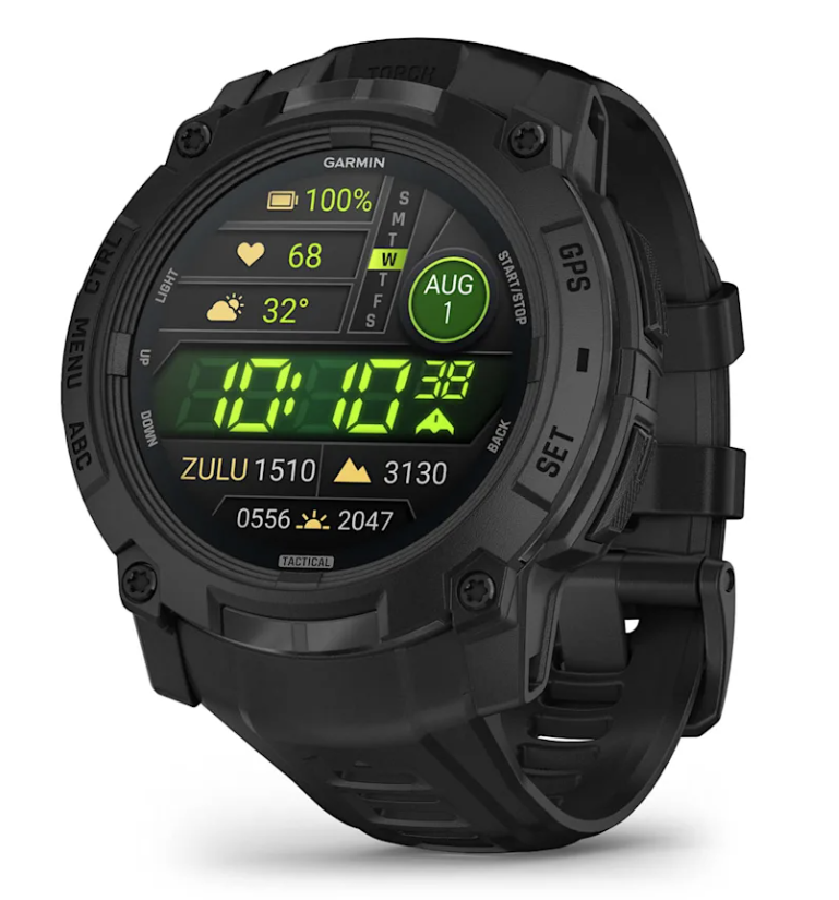 Garmin Instinct 3 Tactical Edition 50 mm AMOLED, Black With Black Band - Garmin