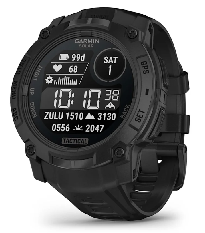 Garmin Instinct 3 Tactical Edition - 50 mm Solar, Black With Black Band - Garmin