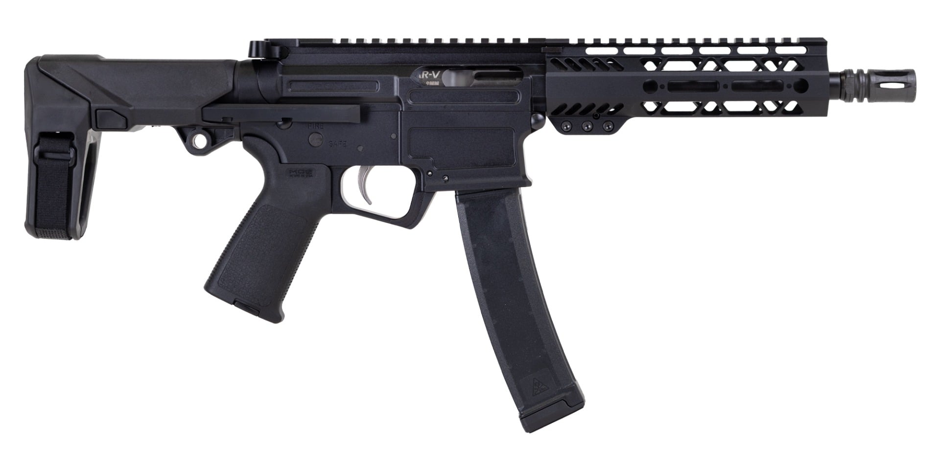 PSA AR-V 8" 9mm 1/10 Lightweight M-Lok MOE EPT HBPDW Pistol - Palmetto State Armory