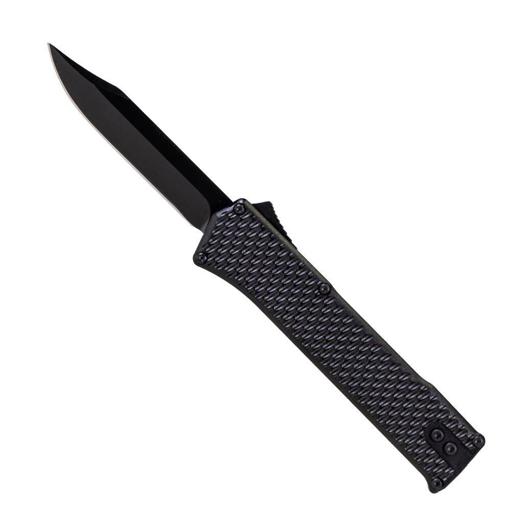 Kronos QuickDraw Compact OTF Knife, Black - Kronos