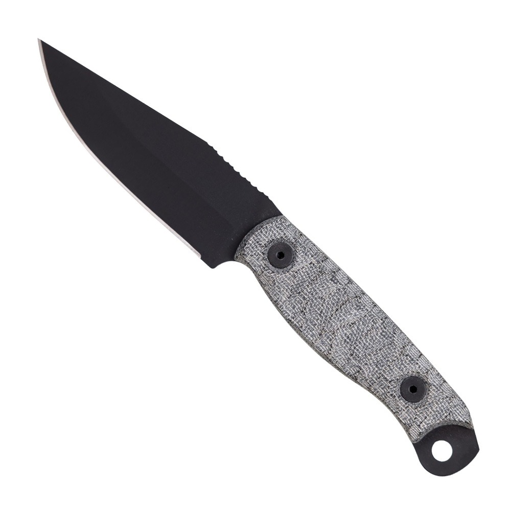 HALF FACE BLADES CROW SCALPER 4 BLADE, 8.3OA, S45VN STEEL, ARMORY BLK, GRAY MICARTA GRIP