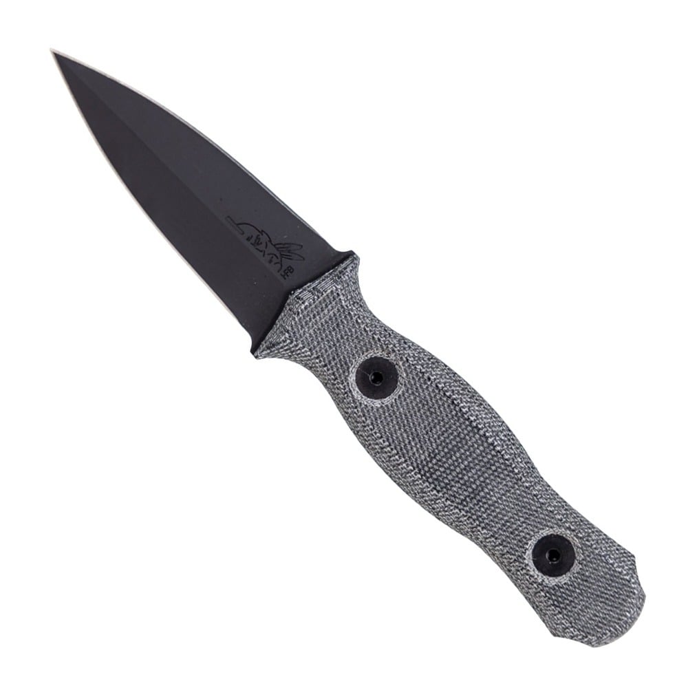 HALF FACE BLADES TRIDENT DAGGER 3 BLADE, 6.75 OA, S45VN STEEL, HRC60, ARMOR BLK, GRY G10