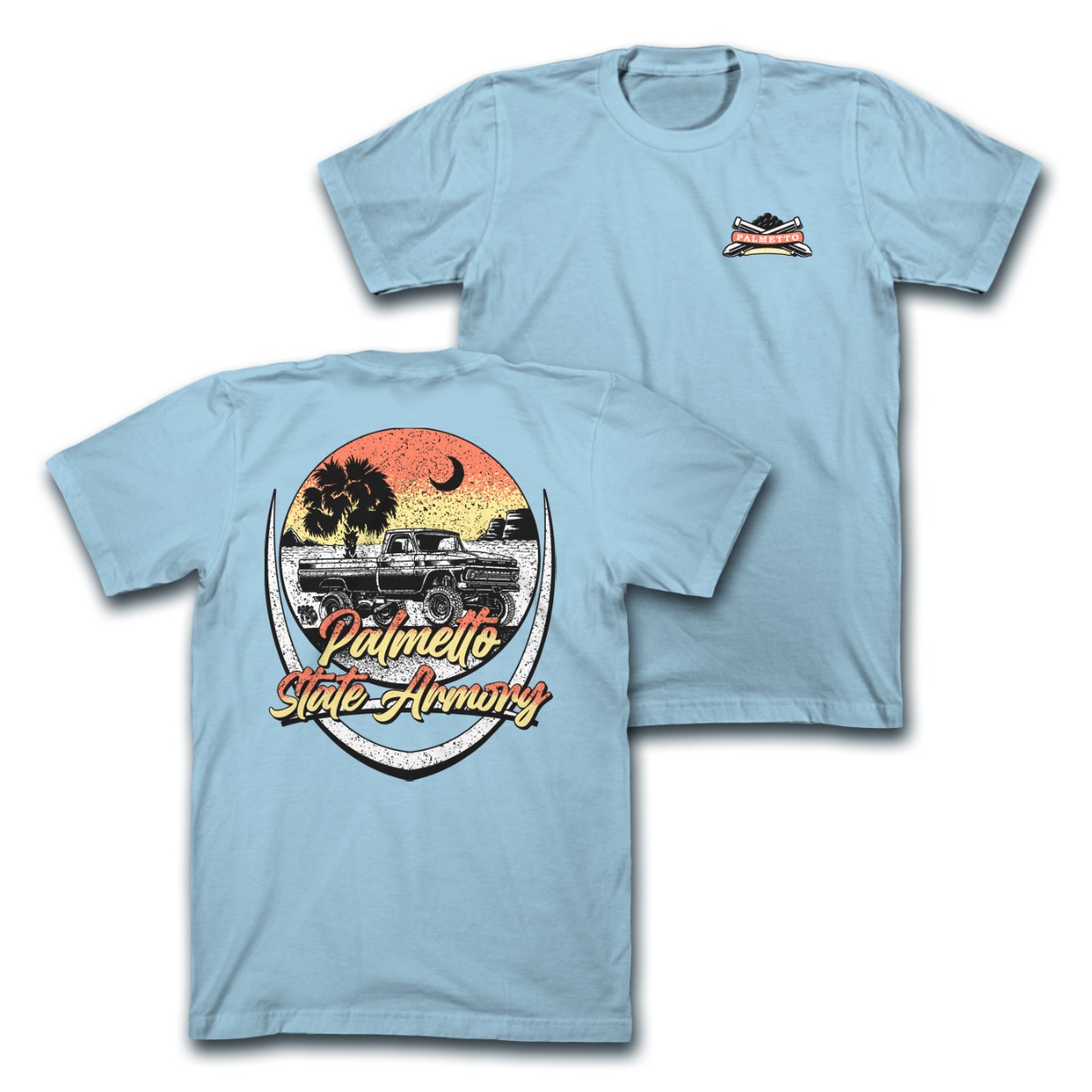 PSA SC Sunset T-Shirt, Heather Blue - Medium