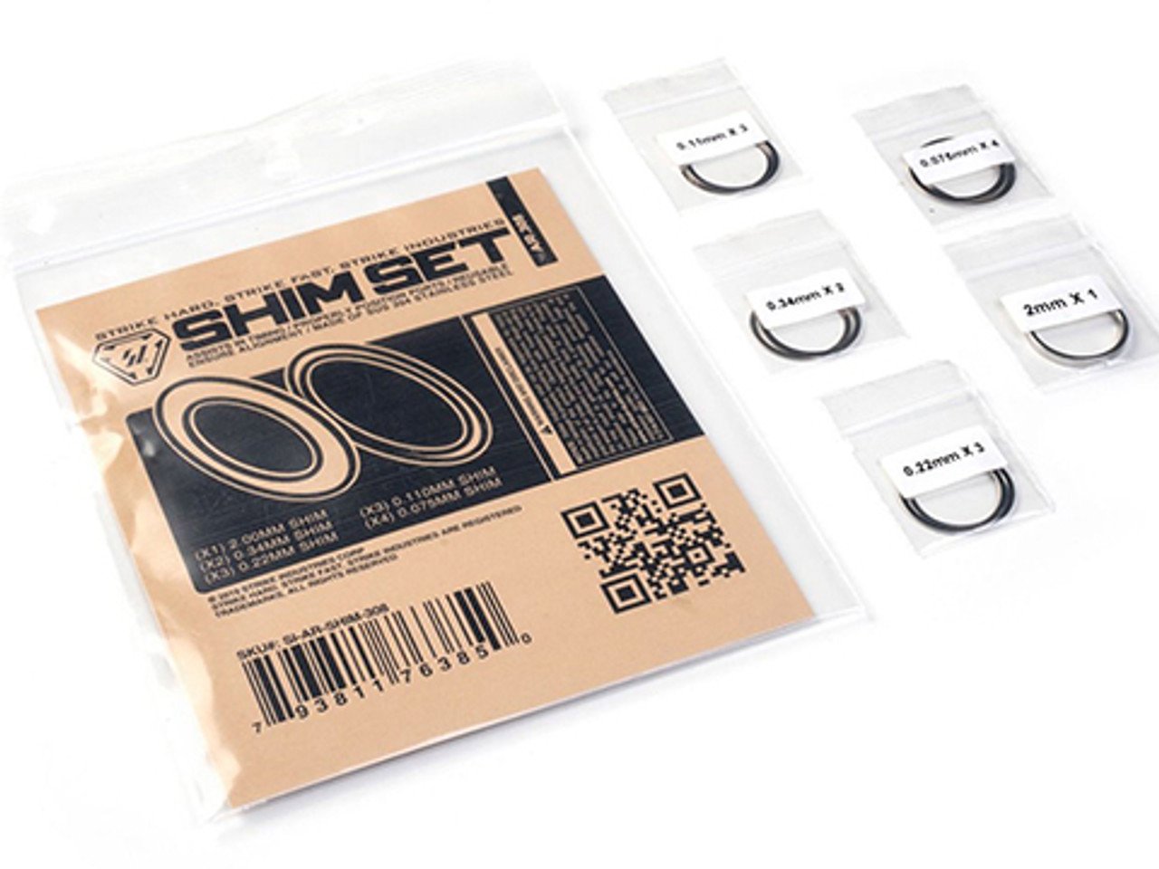 Strike Industries AR Shim Set 1/2-28, Stainless Steel - Strike Industries