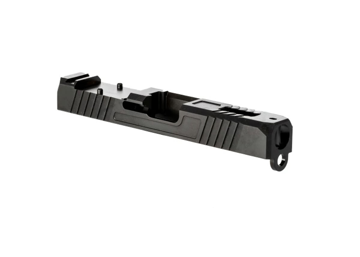 Brownells Premium Windowed Slide Fits Glock G19, Black - Brownells