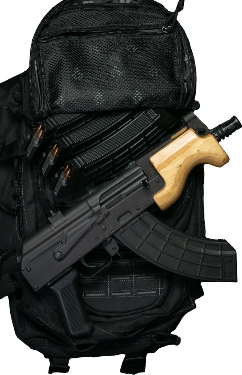 Century Arms Micro Draco 7.62x39 6.25" 30rd AK Pistol w/ 4 Mags & Bag Bundle, Black - HG2797BP-N - Century Arms