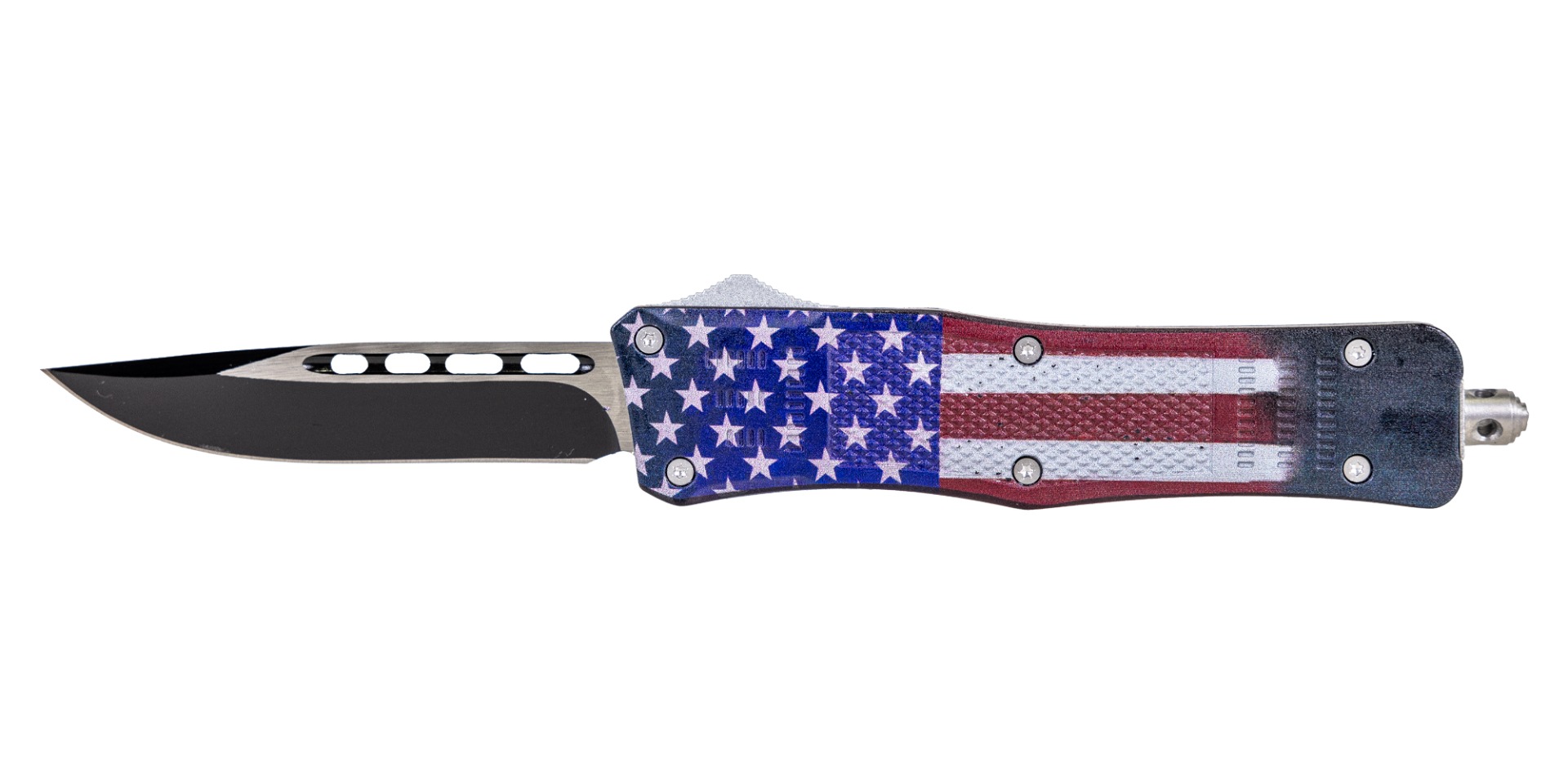 Master Cutlery American Flag RWB Tanto OTF Knife, RWB - KN-8112AF