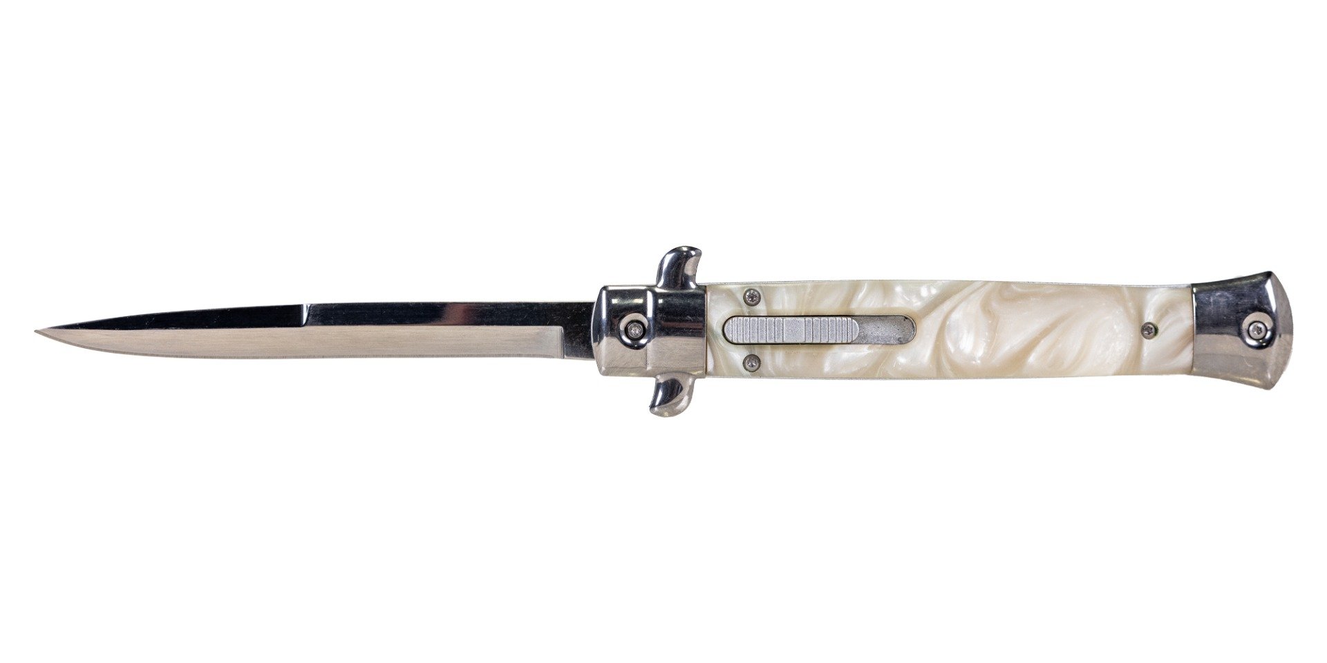 Master Cutlery Spear Point Stilleto OTF Knife, White Pearl - PK-52