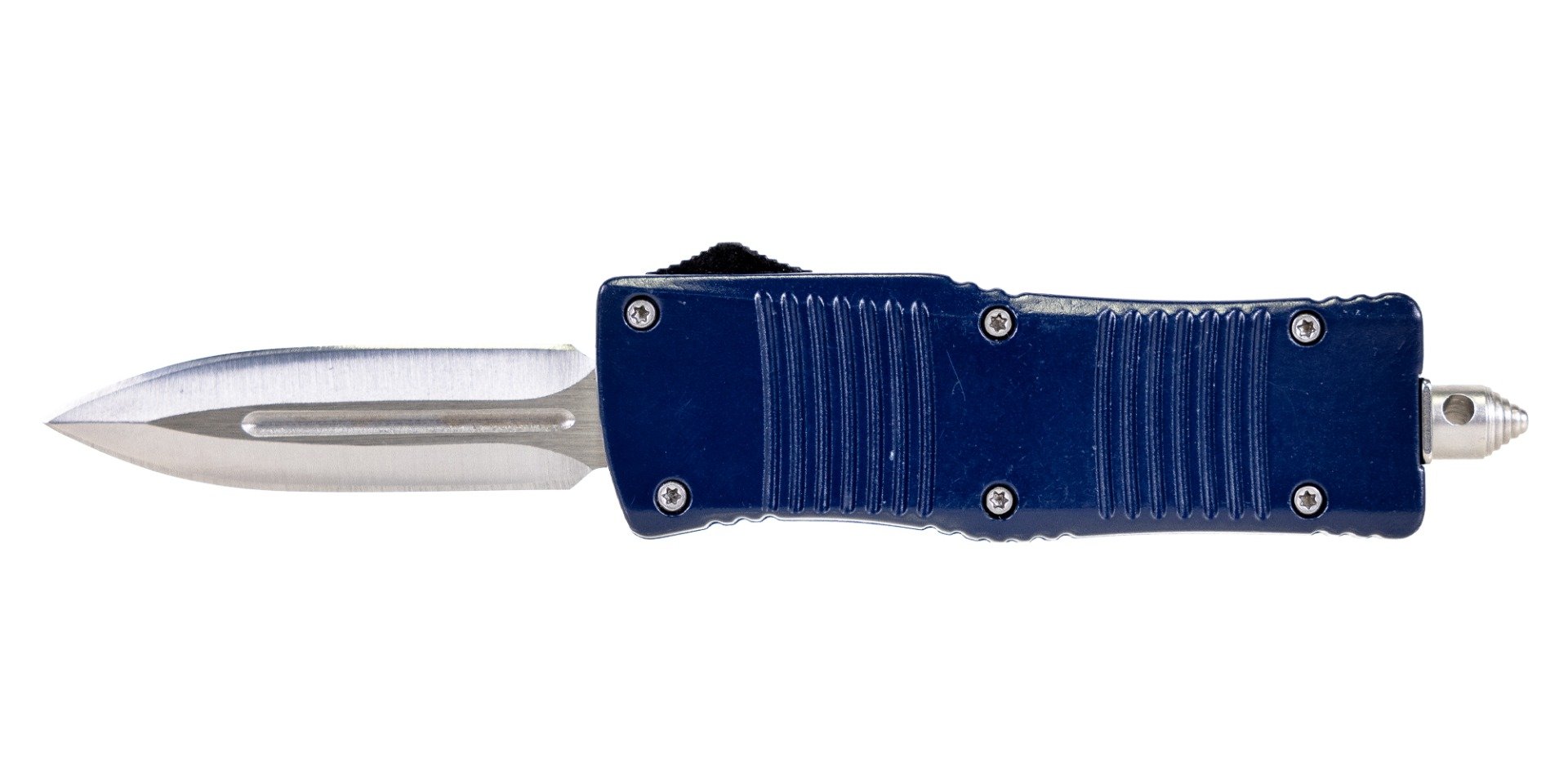 Master Cutlery Drop Point OTF Knife, Blue (CA Compliant) - SE-1341BL