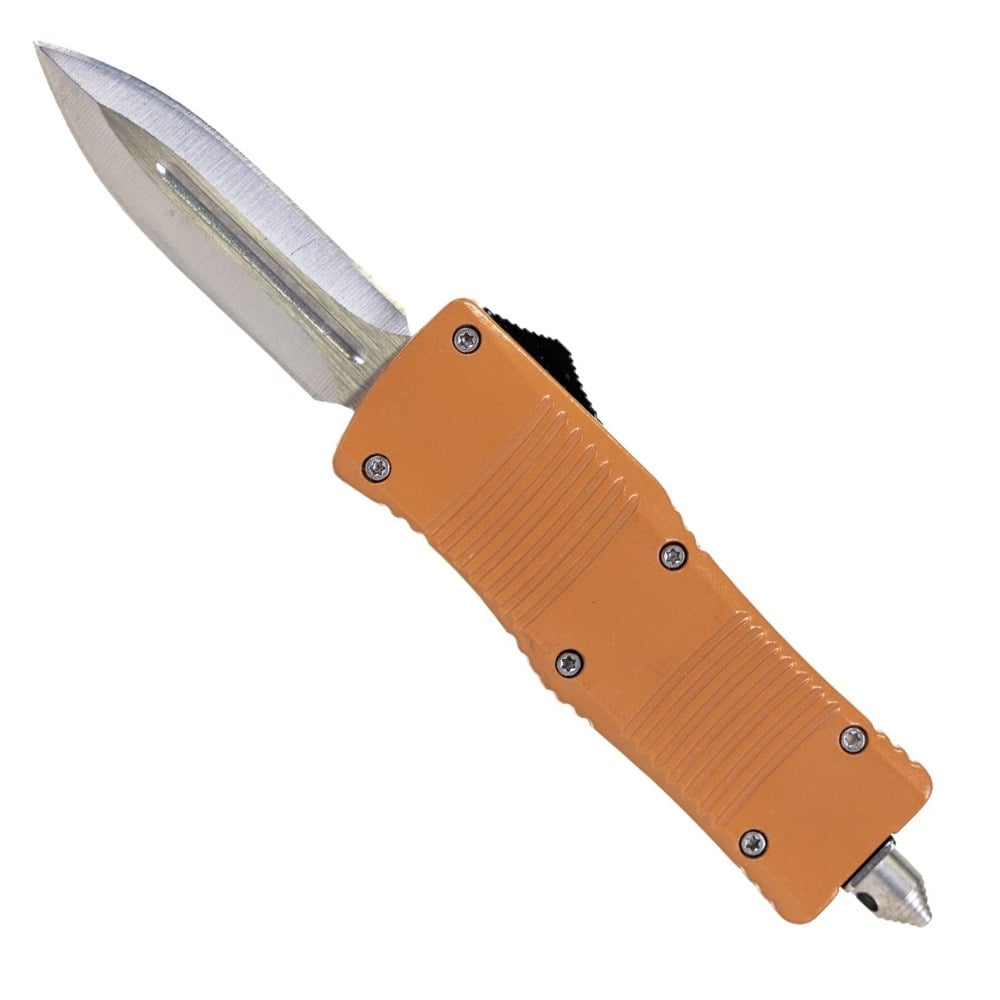 Master Cutlery Master Cutlery Drop Point OTF Knife, Orange (CA Compliant) - SE-1341OE