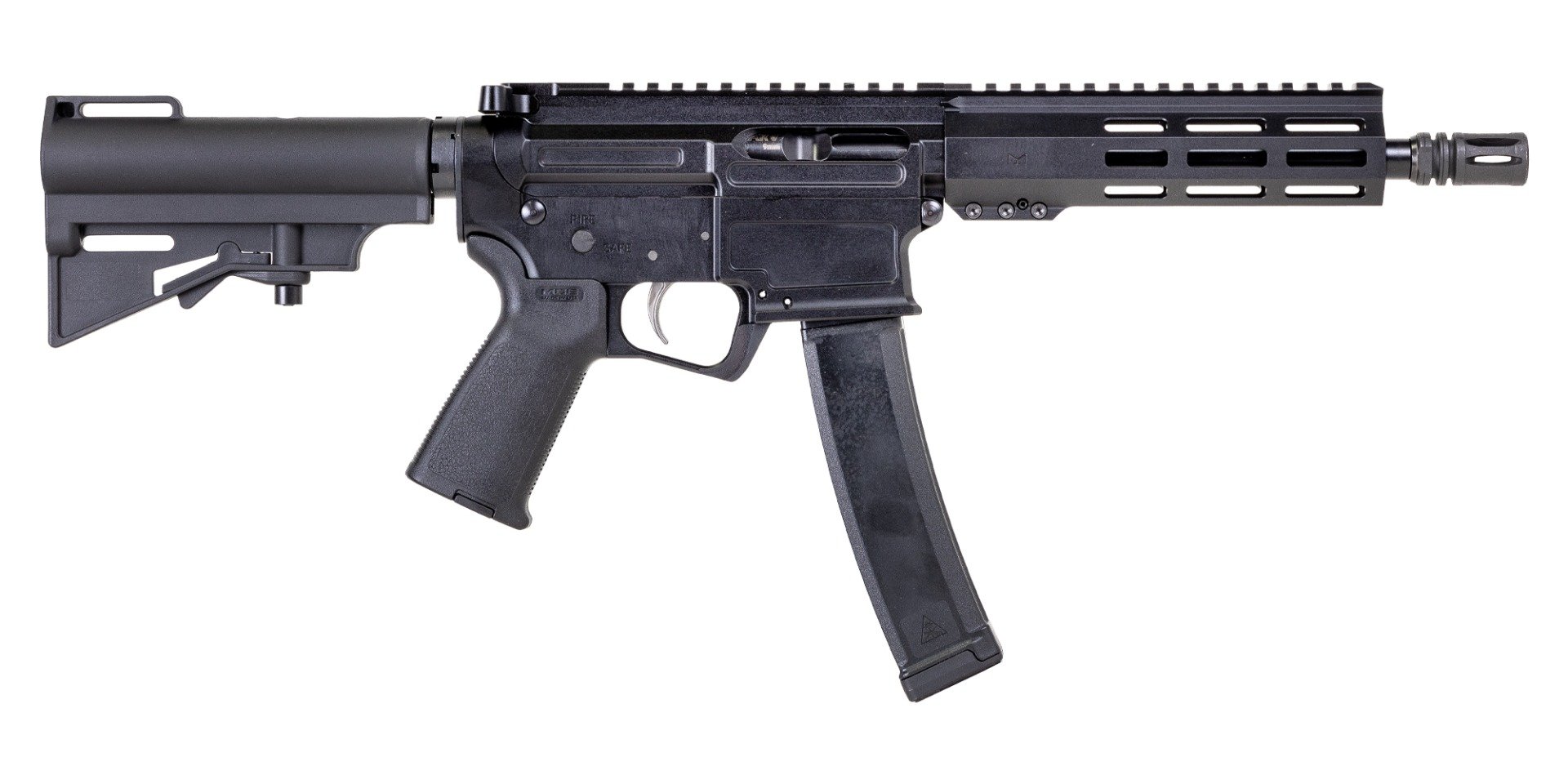 PSA ARV 8" 9MM 1/10 GX Lightweight HEX M-Lok MOE EPT Har-15 Pistol, Black - Palmetto State Armory